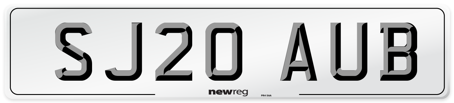 SJ20 AUB Number Plate from New Reg